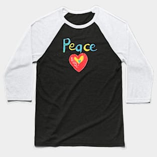 Peace Crafted Drawing Baseball T-Shirt